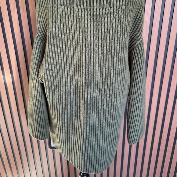 Free People New Charlotte Tunic Sweater Boat Neck Chive Combo Green Size Small - Picture 7 of 16